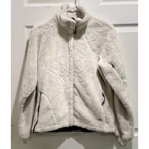 Mountain Hardware Monkey Fleece Jacket Sz S Cream Ivory Fuzzy Polartec Full Zip